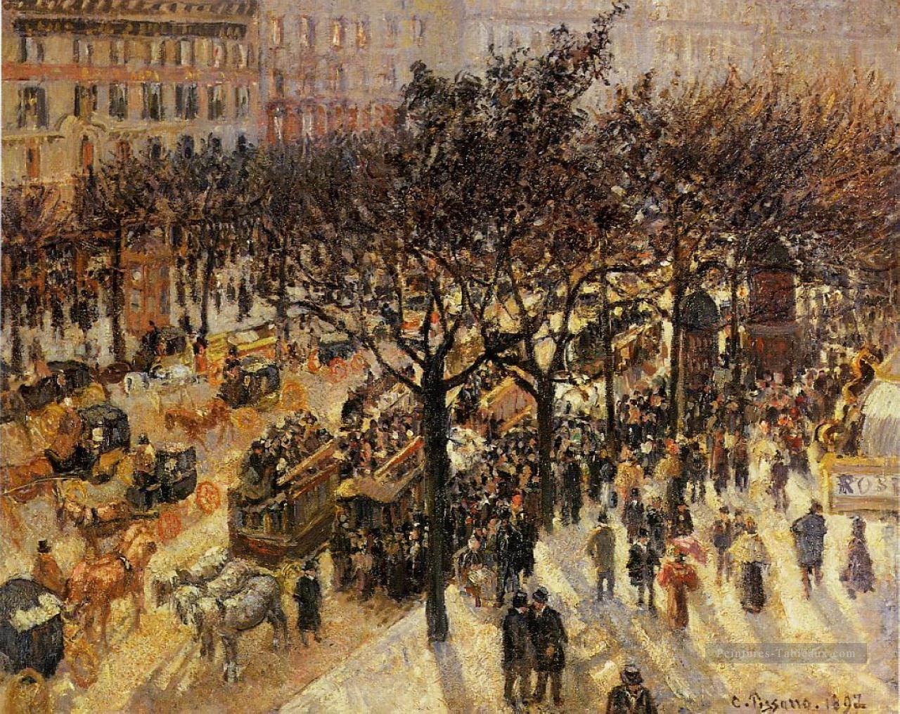 boulevard des italiens après midi 1897 Camille Pissarro Peintures à l'huile